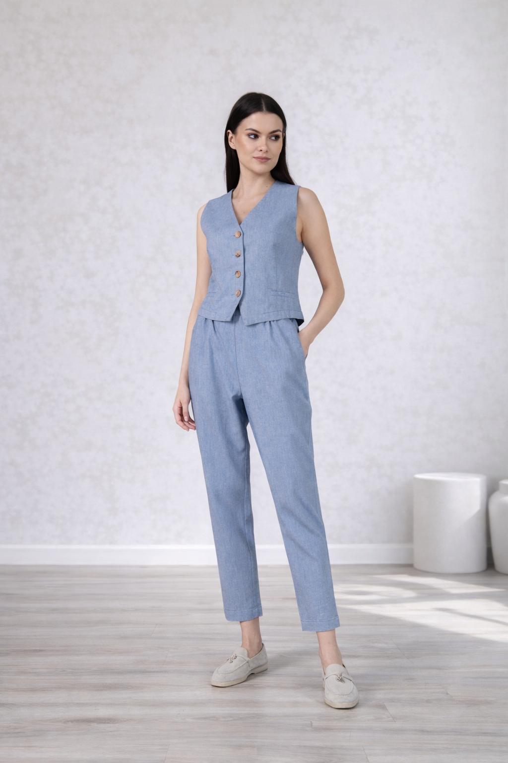 Tandem Linen Denim Trousers