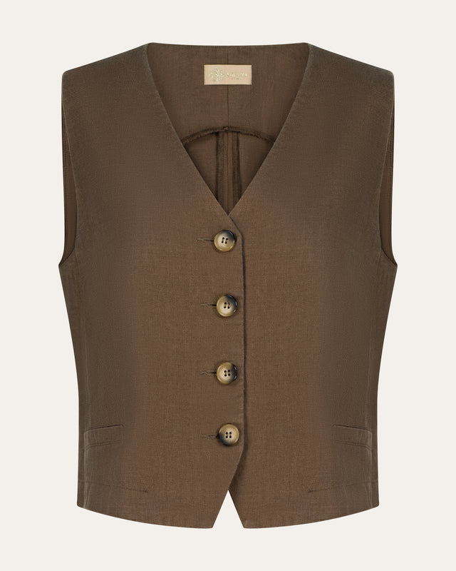 Paris Linen Vest