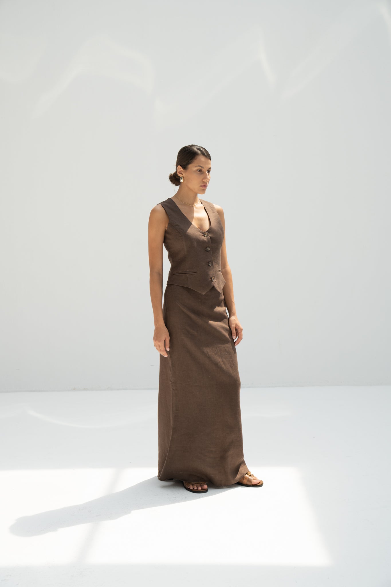 100% Linen Skirt Lily