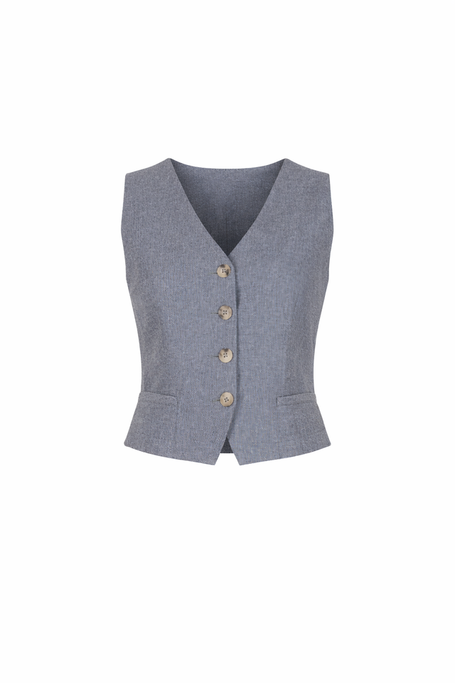 Tandem Linen Denim Vest