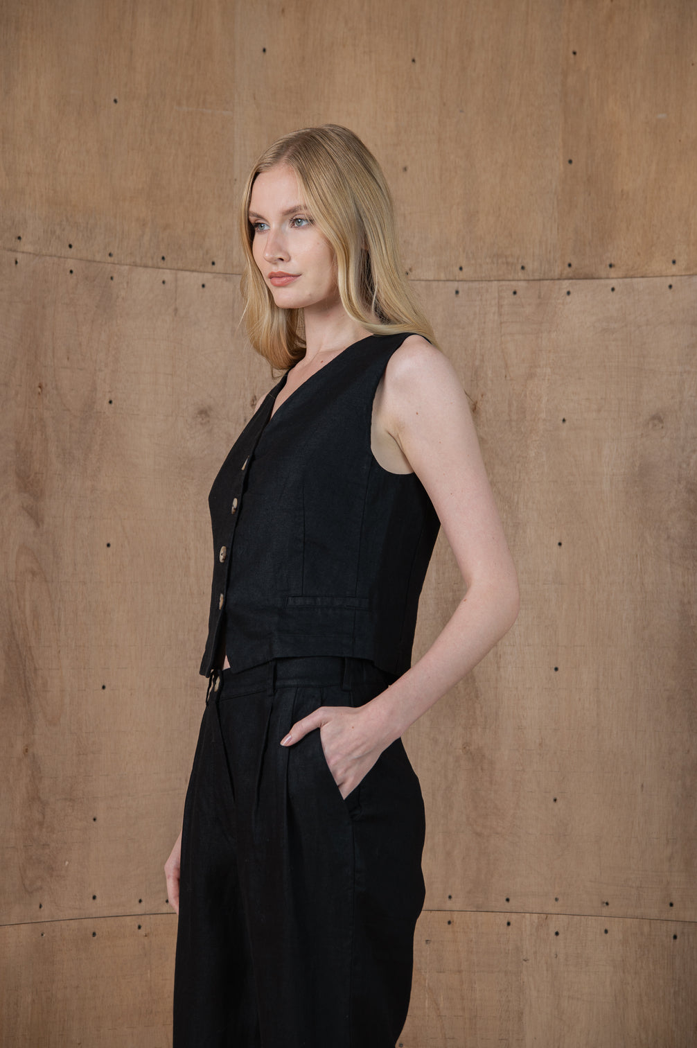 100% Linen Vest Milano