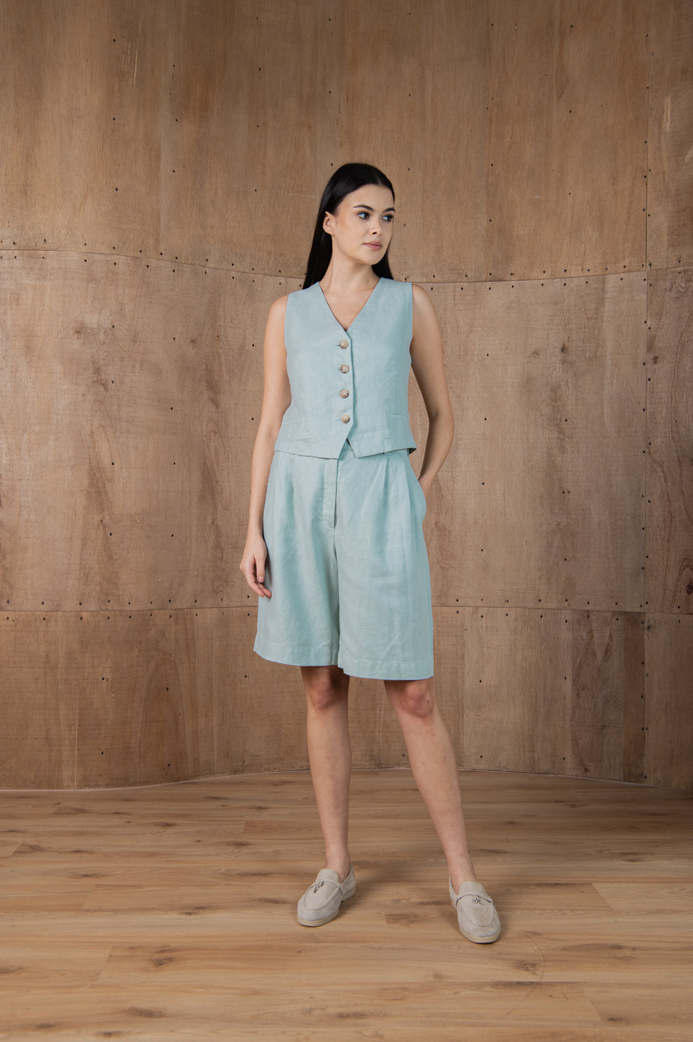 100% Linen Vest Milano