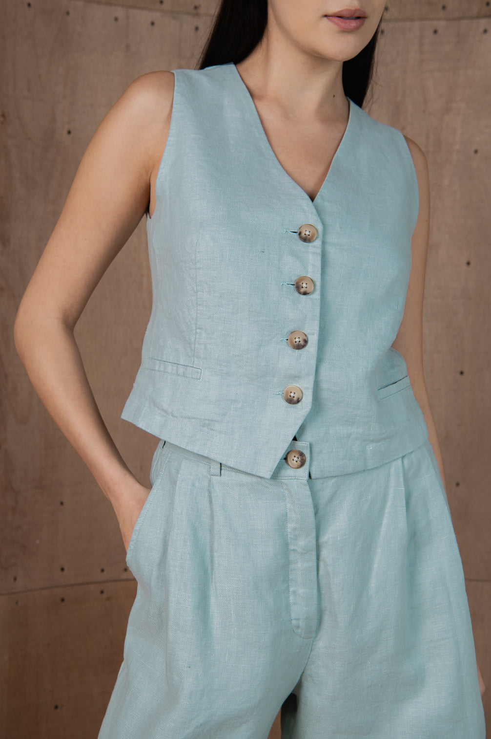 100% Linen Vest Milano