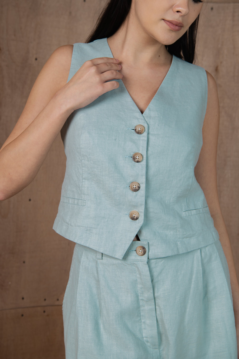 100% Linen Vest Milano