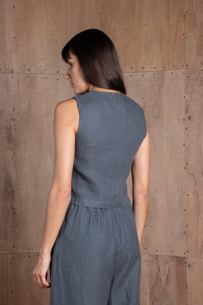 100% Linen Vest Milano