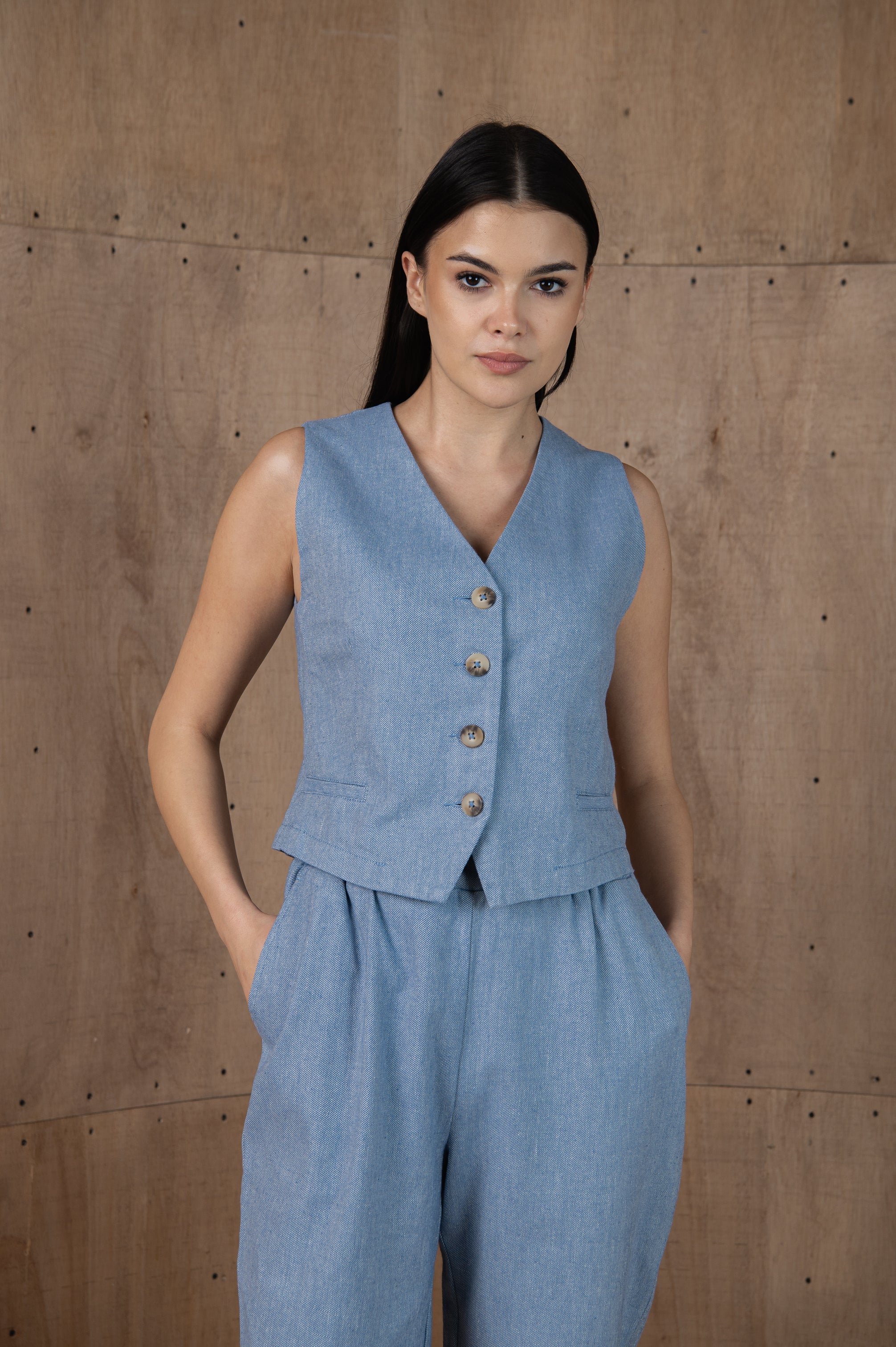 Linen Vest Tandem